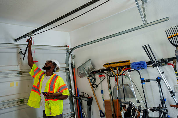 Professional Garage Door Panel Replacement technician working in Palestine, TX